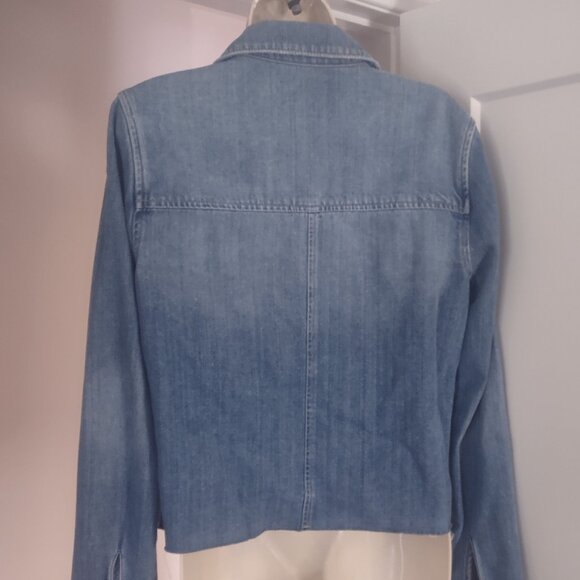 PAIGE Women's Aveline Jacket Raw Hem LEANNA - MEDIUM - Picture 5 of 10